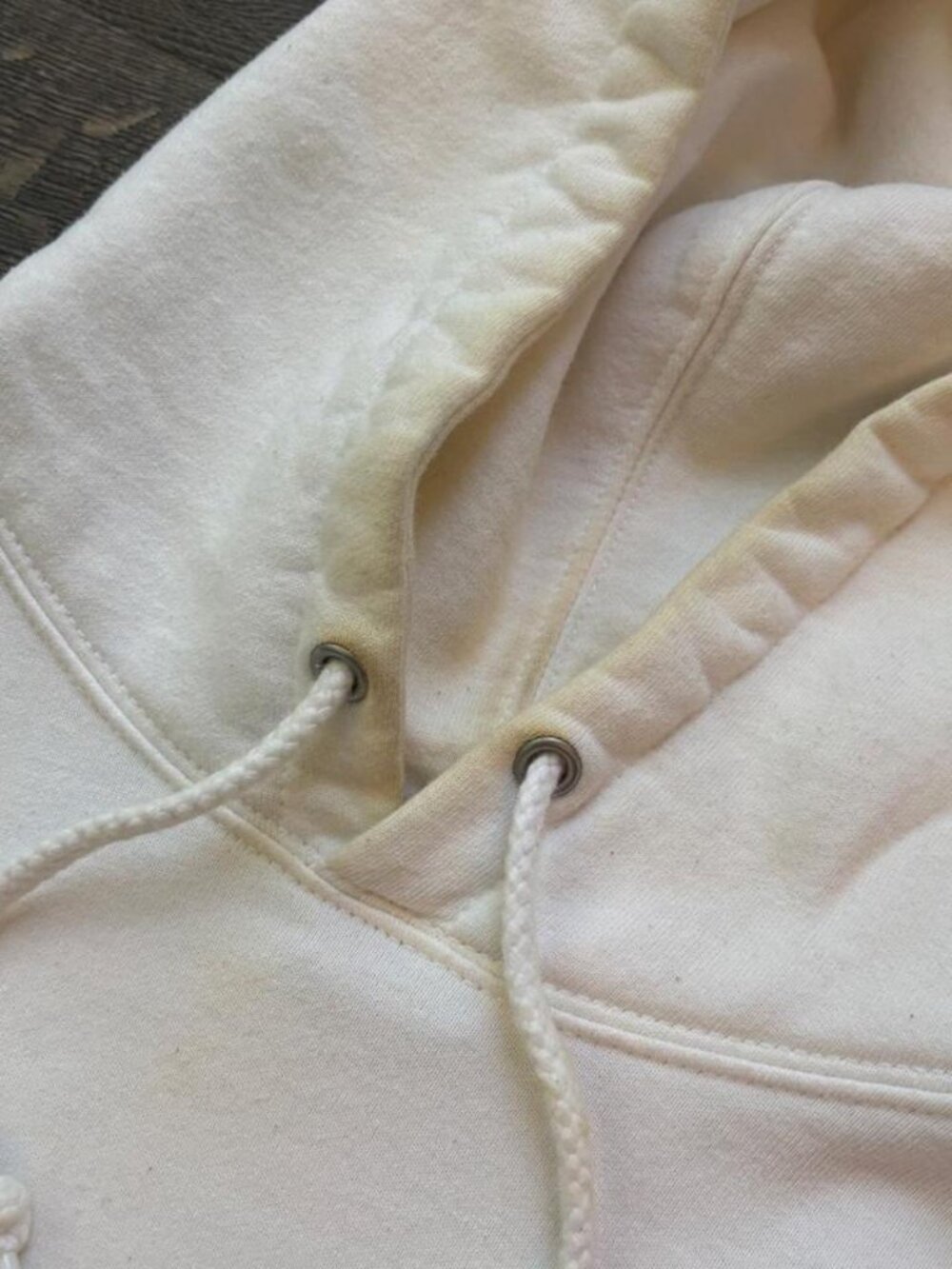 Stüssy White Skater Hoodie with Black Stüssy Logo (M) - Picture 4 of 8